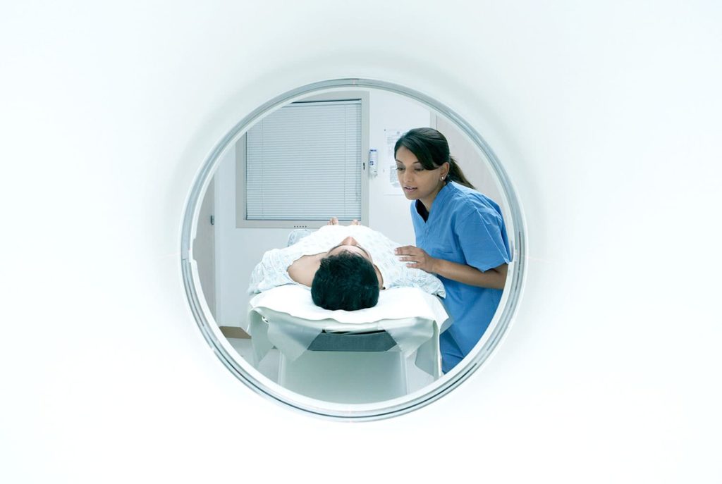 Kyber Health Care, man getting MRI scan