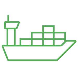 Illustration of a freight shipping boat